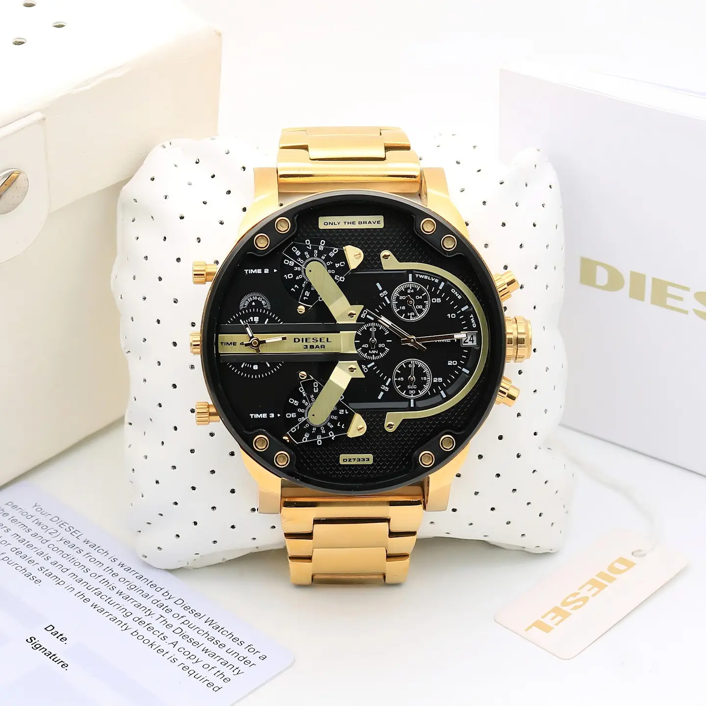 Diesel Mr. Daddy 2.0 — black dial, gold