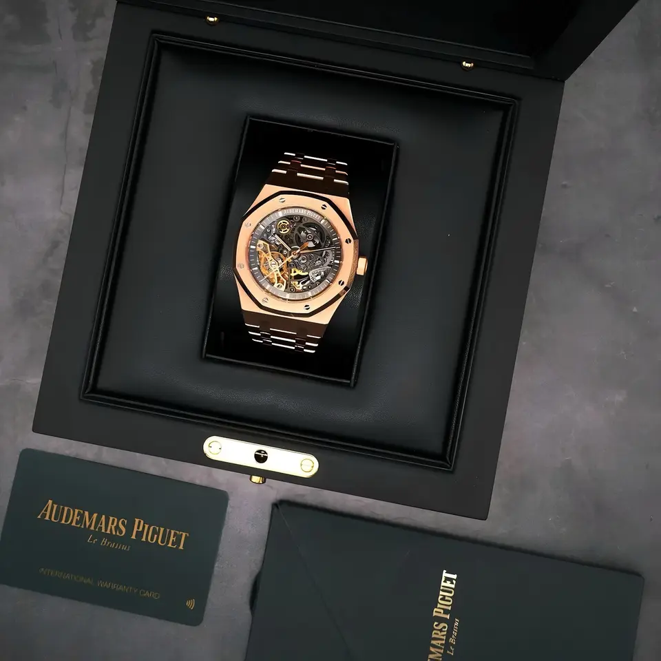 Audemars Piguet Royal Oak — open-worked dial, rose gold