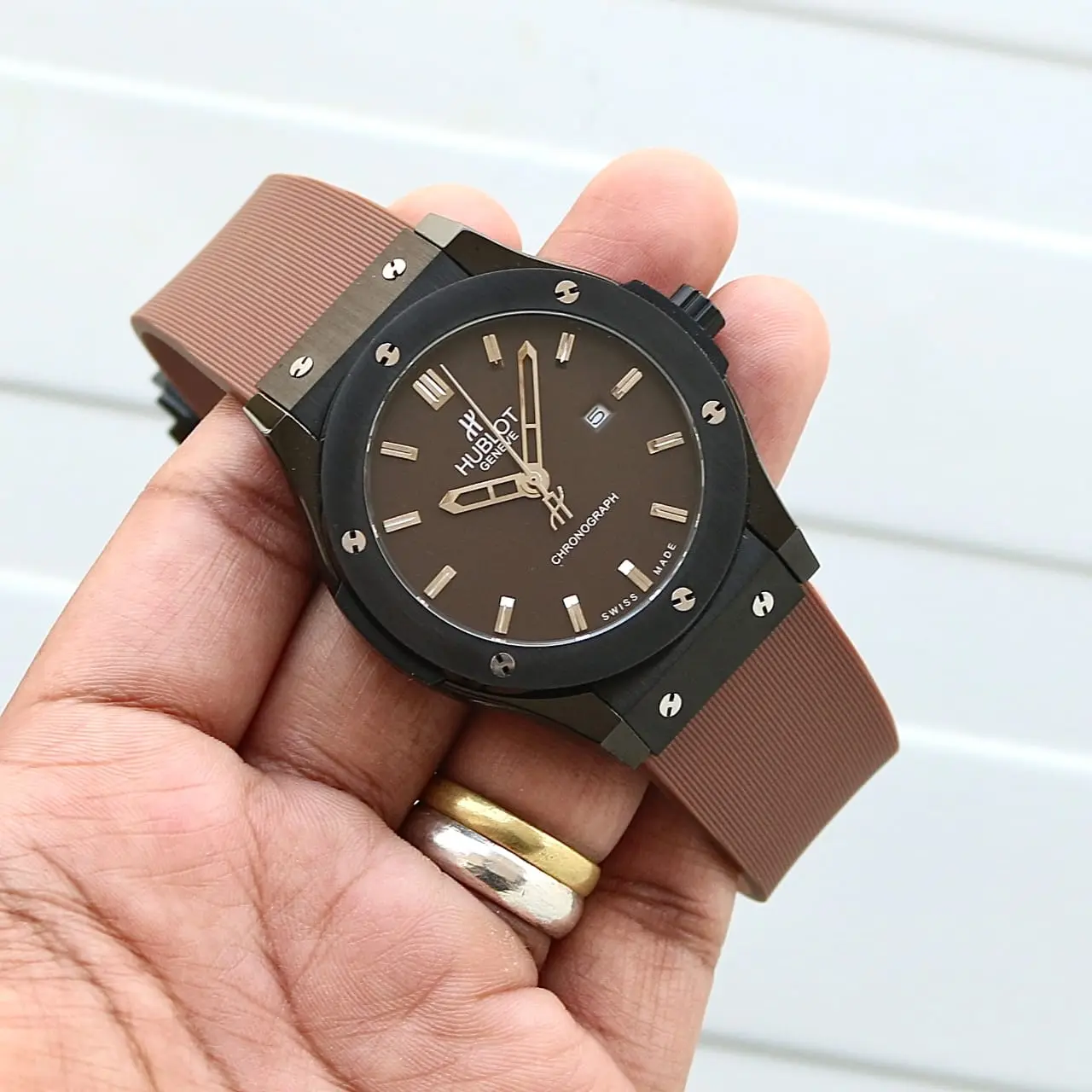 Hublot Classic Fusion — brown dial, black case