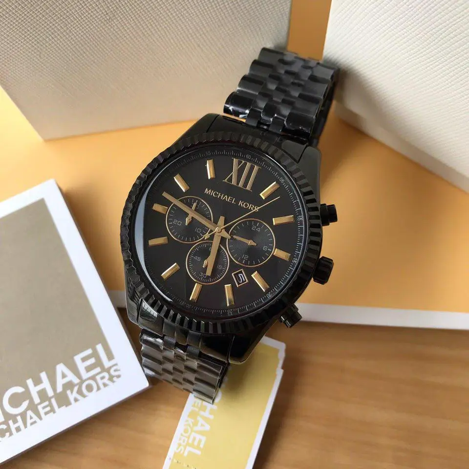 Michael Kors Lexington — black dial, black case