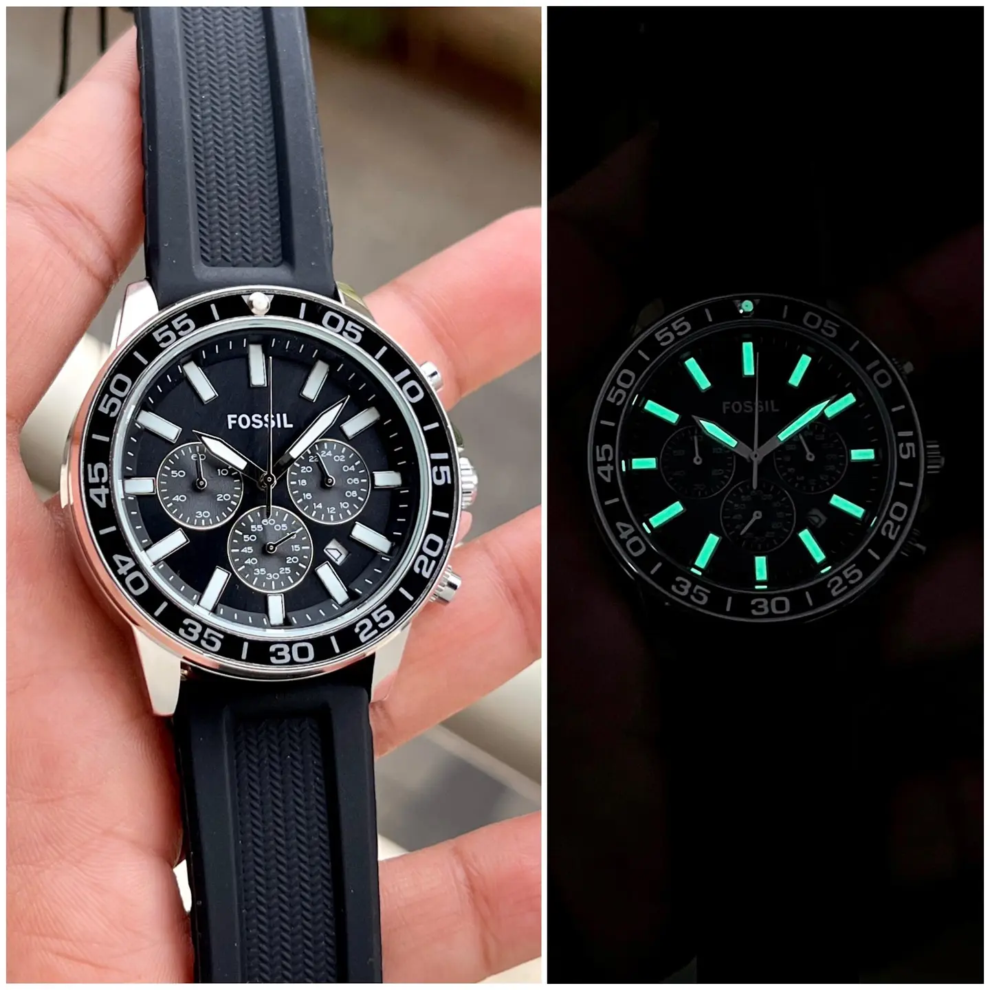 Fossil Chronograph — black dial