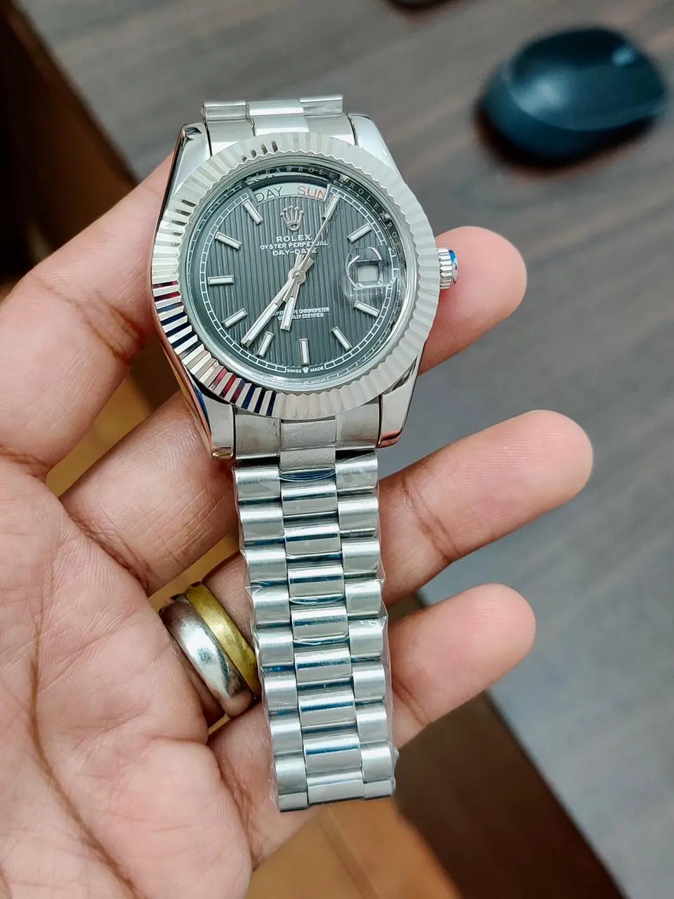 Rolex Day-Date — grey dial