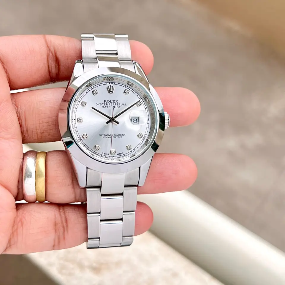 Rolex Datejust — silver dial