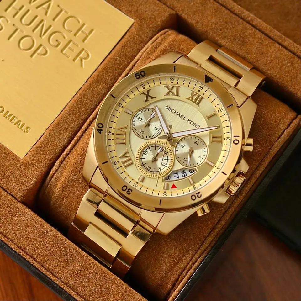 Michael Kors Brecken — gold dial, gold