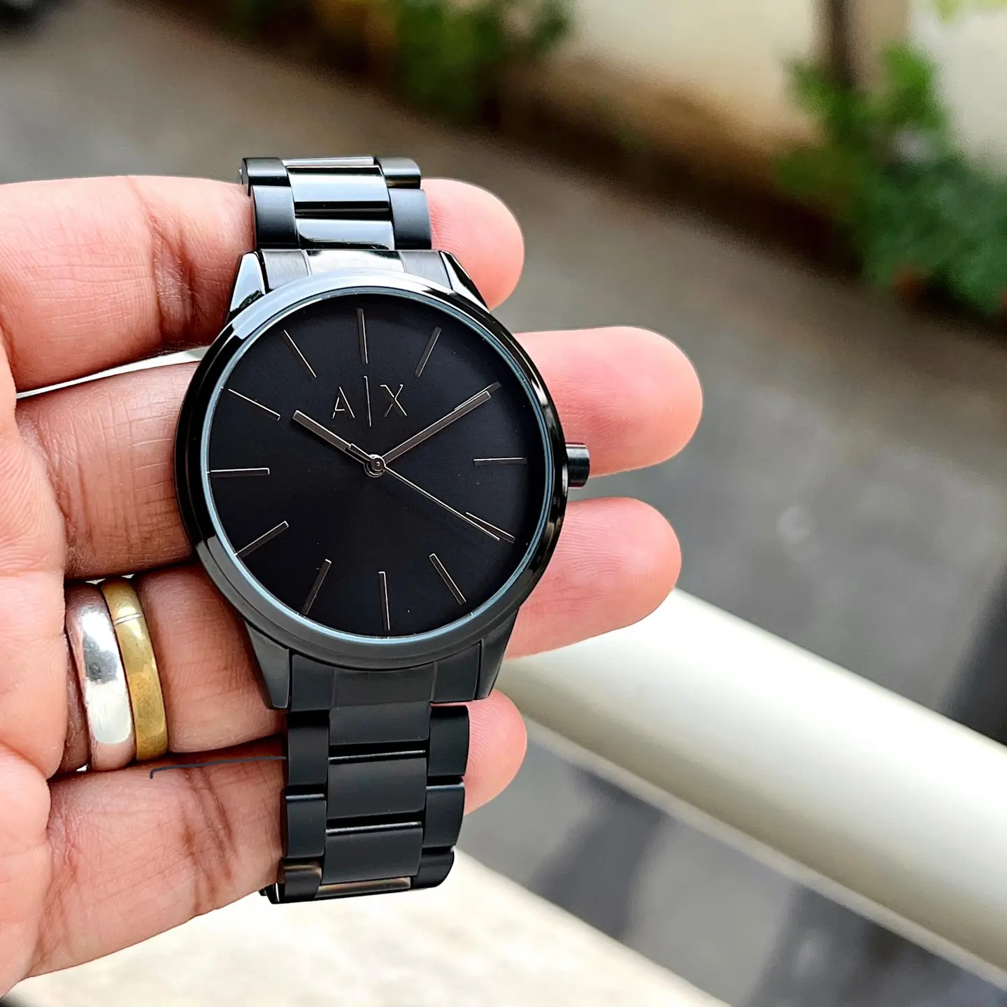 Emporio Armani Dress watch — black dial, black case