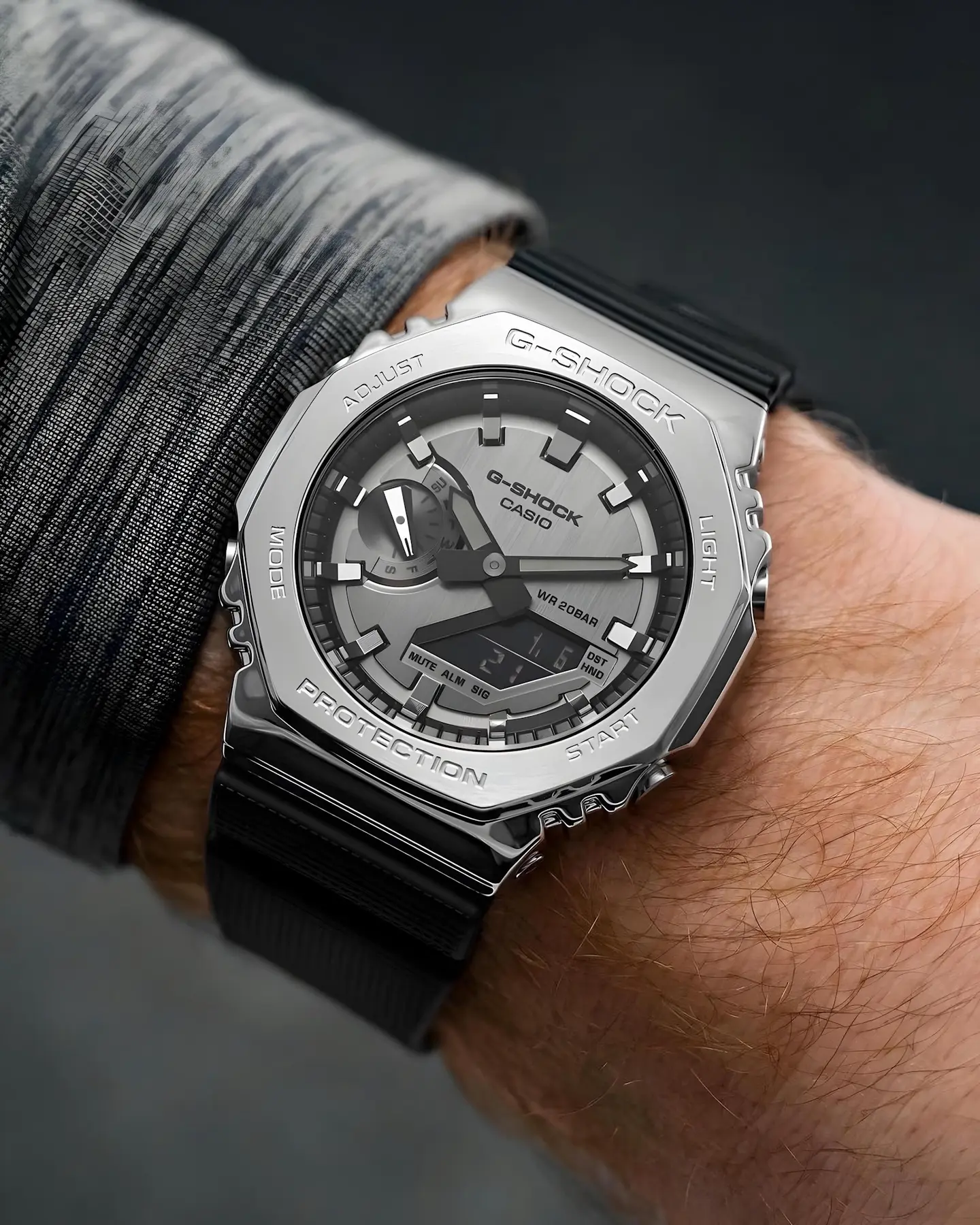 G-Shock GM-2100 — silver dial