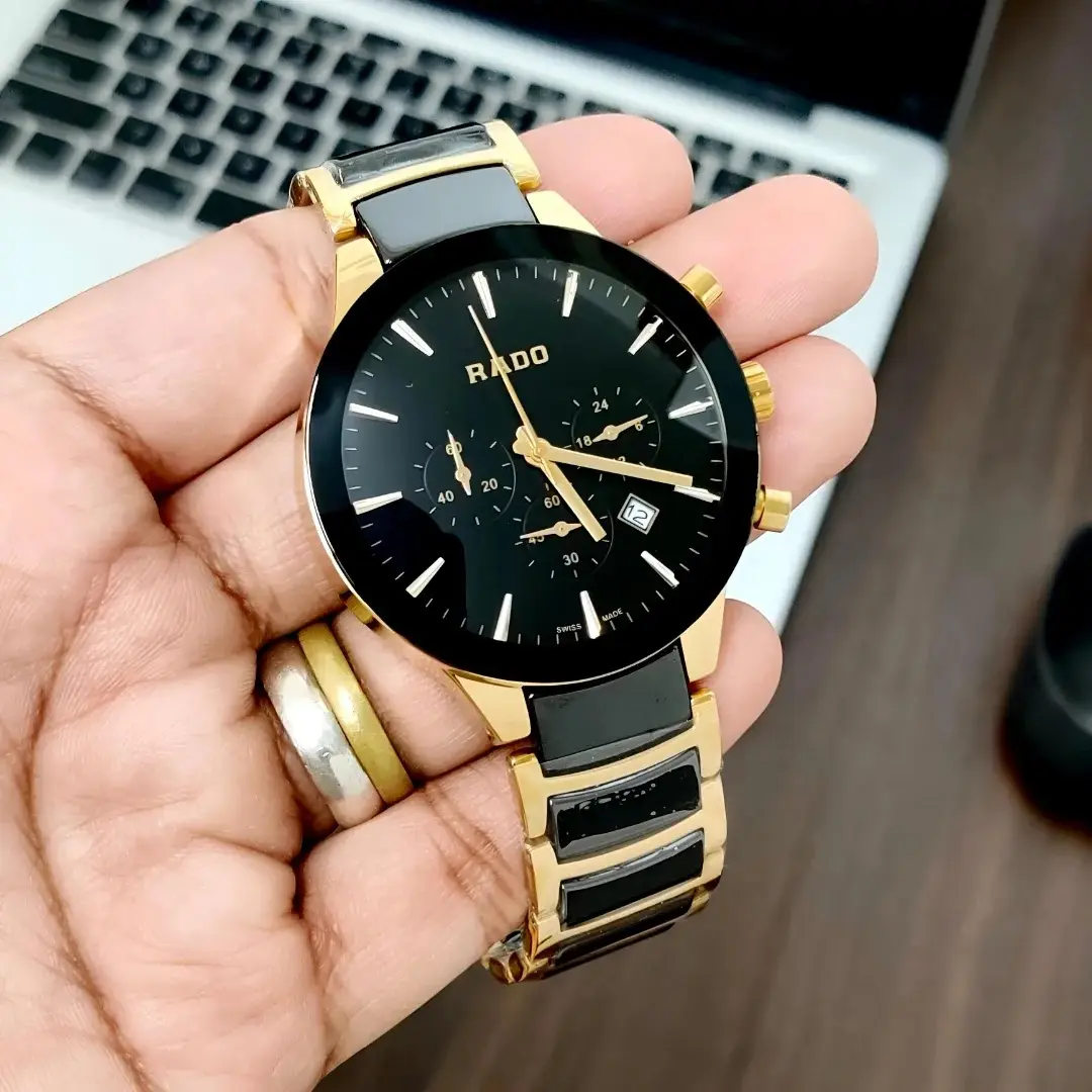 Rado Centrix — black dial, gold