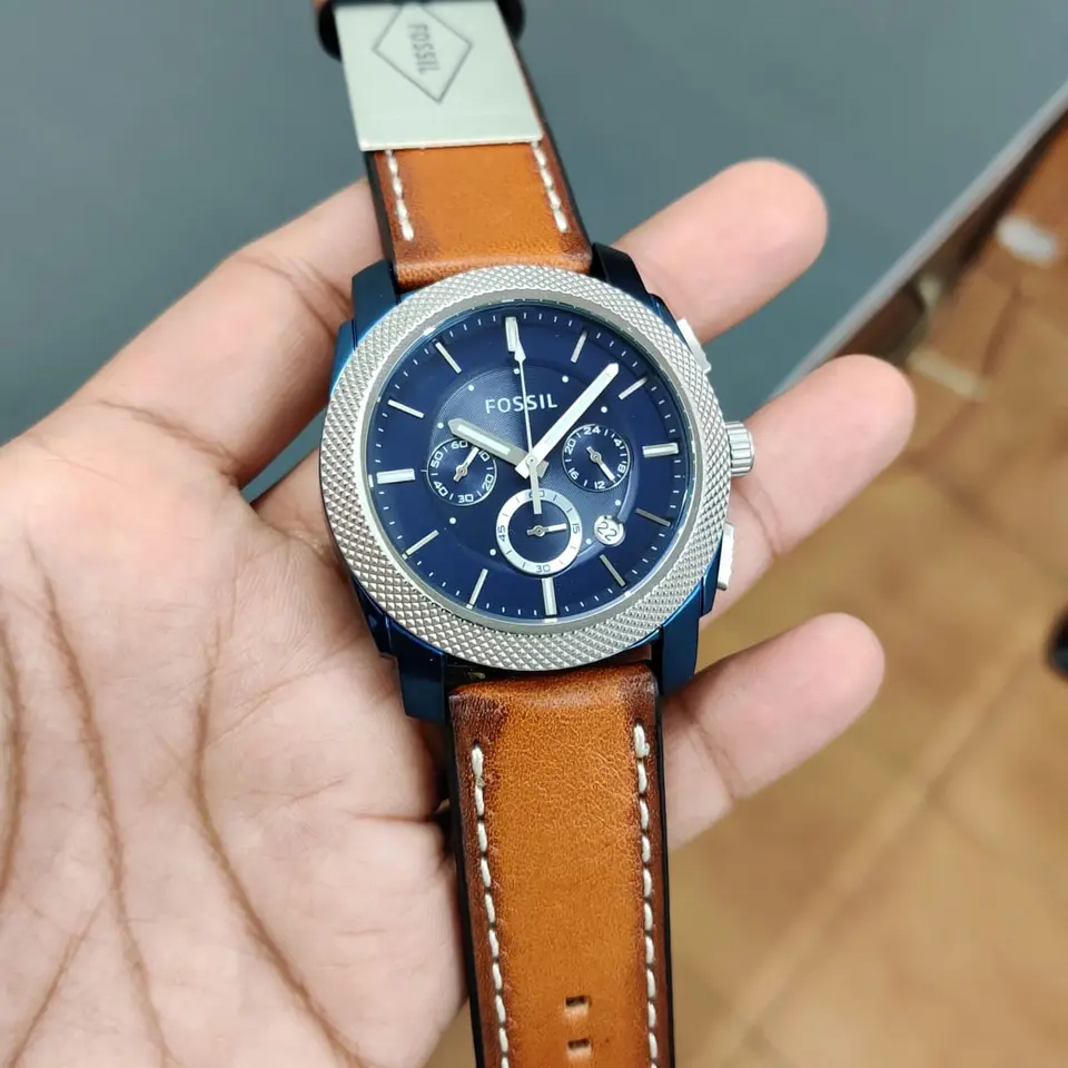 Fossil Machine — blue dial