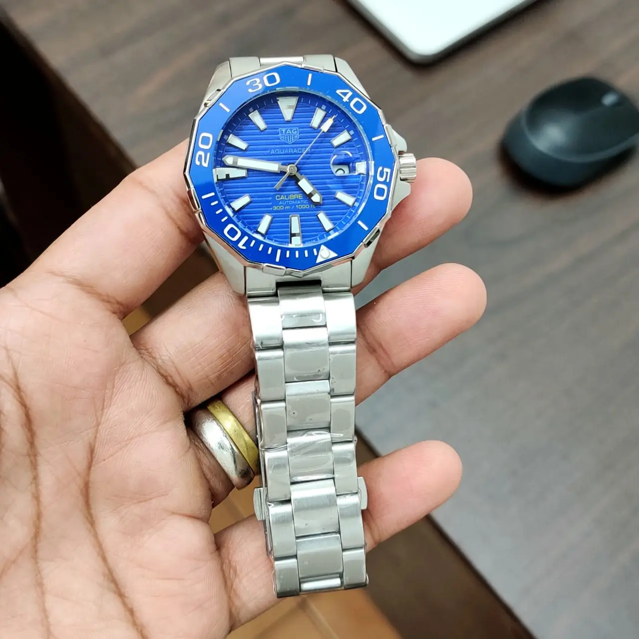 TAG Heuer Aquaracer — blue dial