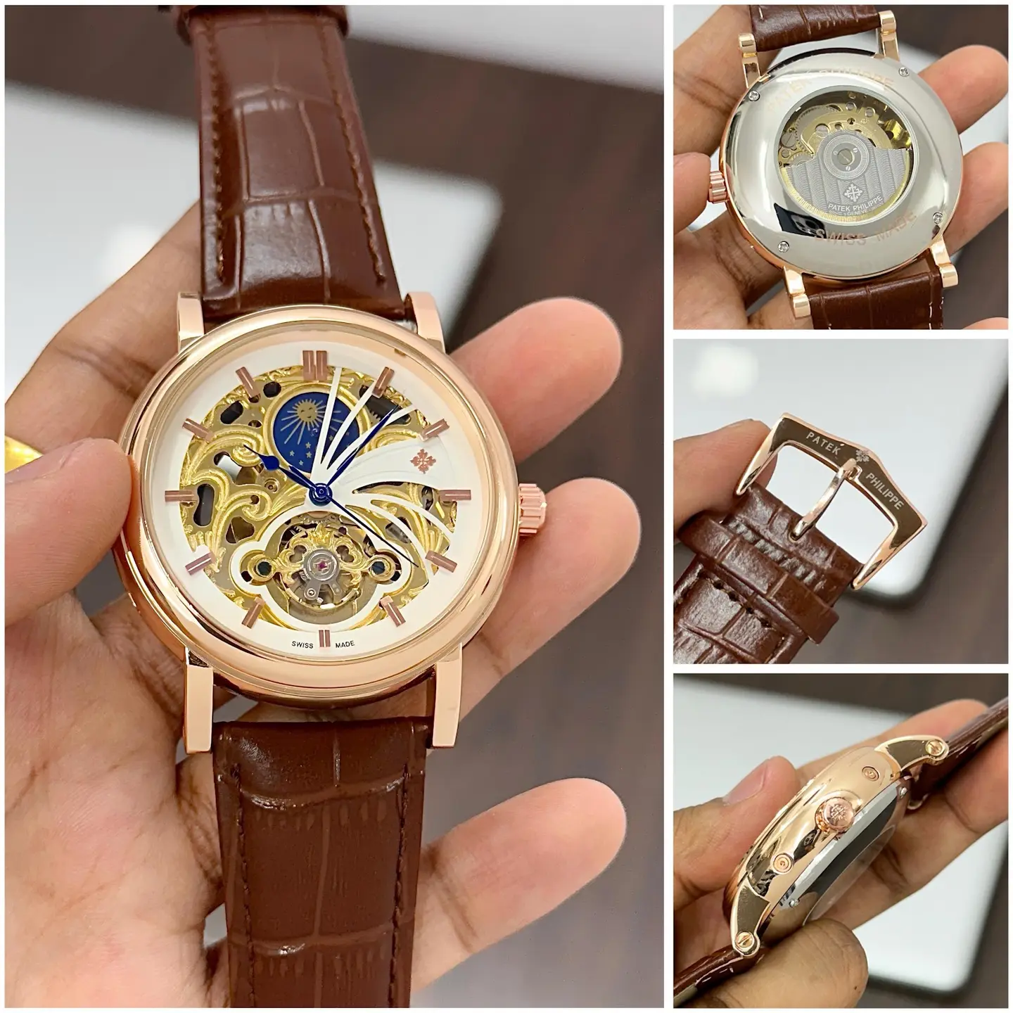 Cartier Moonphase — open-worked dial, rose gold
