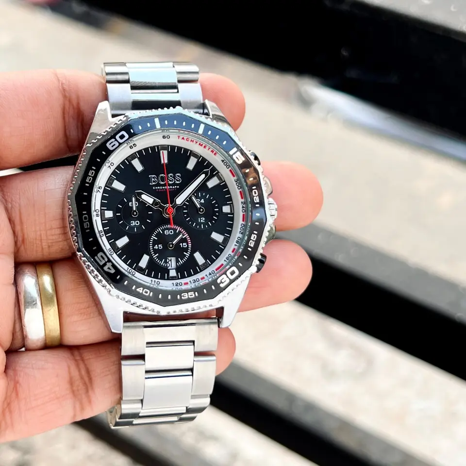Hugo Boss Chronograph — black dial