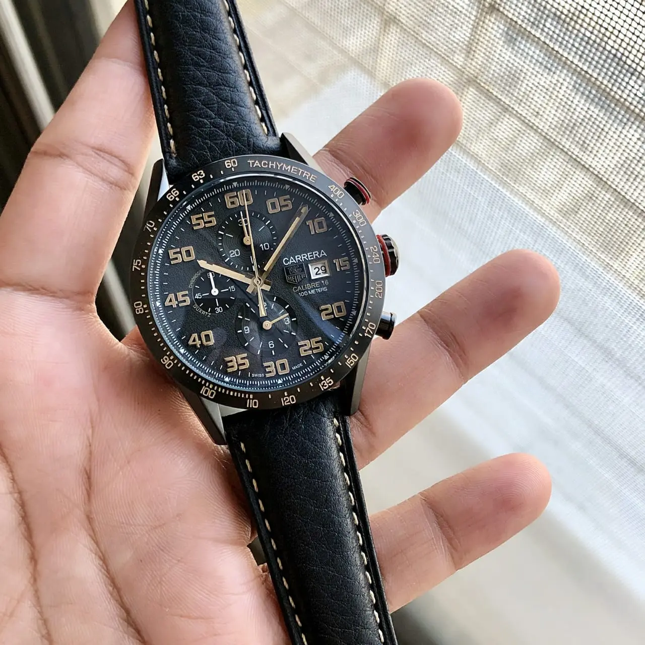 TAG Heuer Carrera — black dial, black case