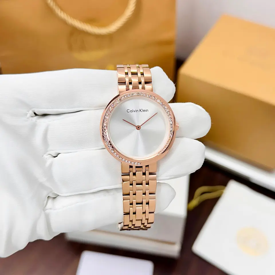 Calvin Klein Dress watch — silver dial, rose gold