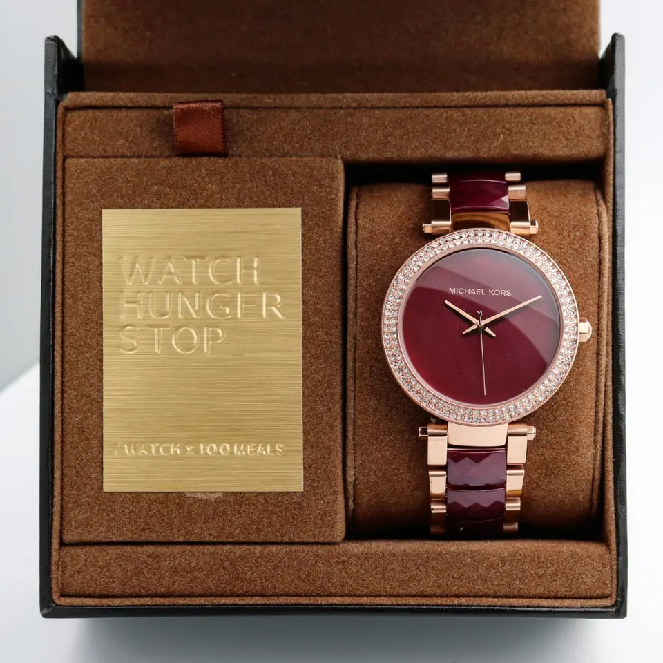 Michael Kors Dress watch — red dial, rose gold