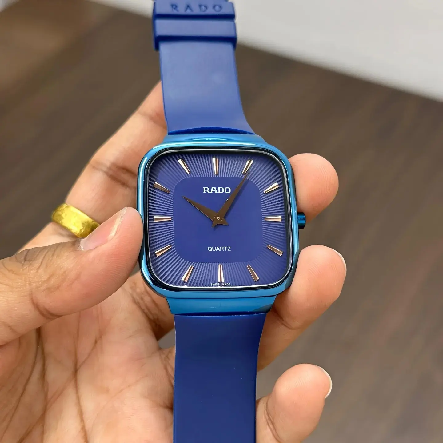 Rado True Square — blue dial