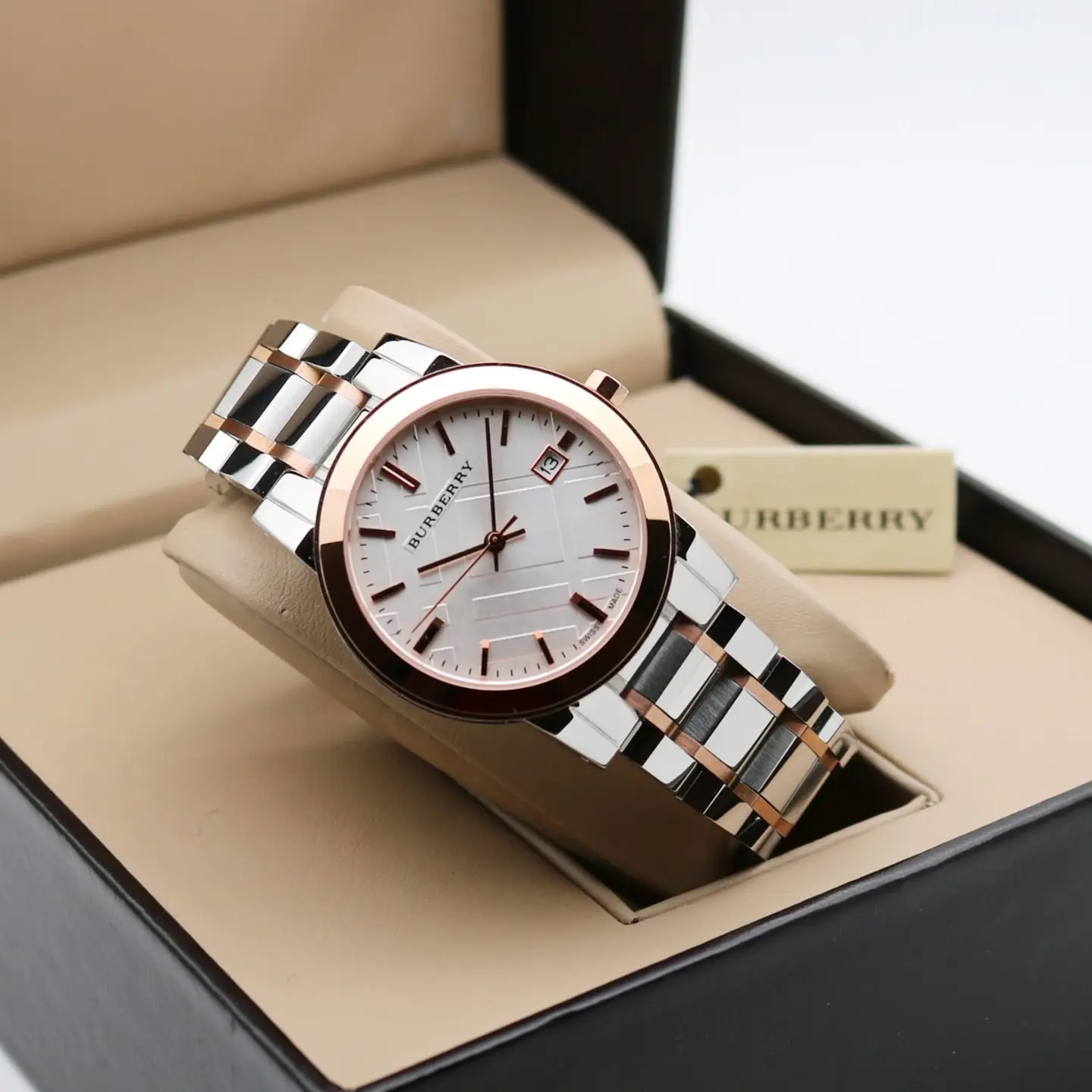 Burberry The City — silver dial, two-tone