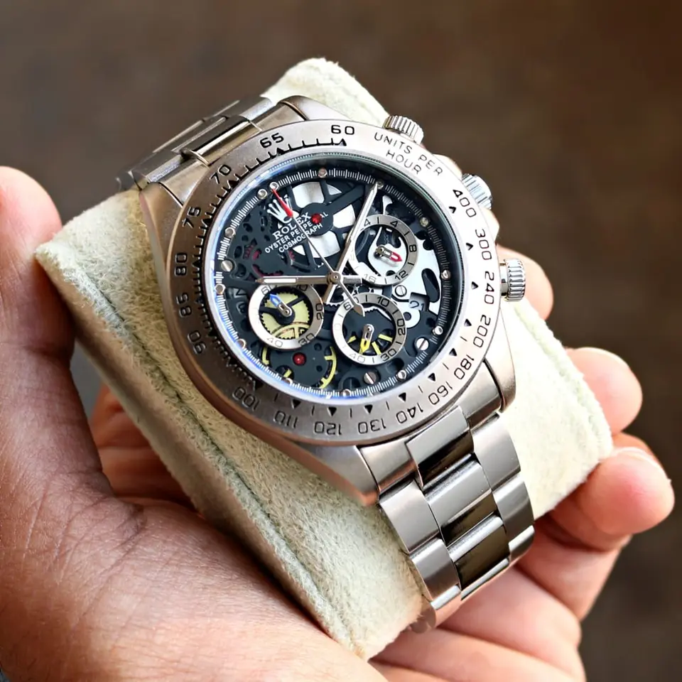 Rolex Daytona — open-worked dial