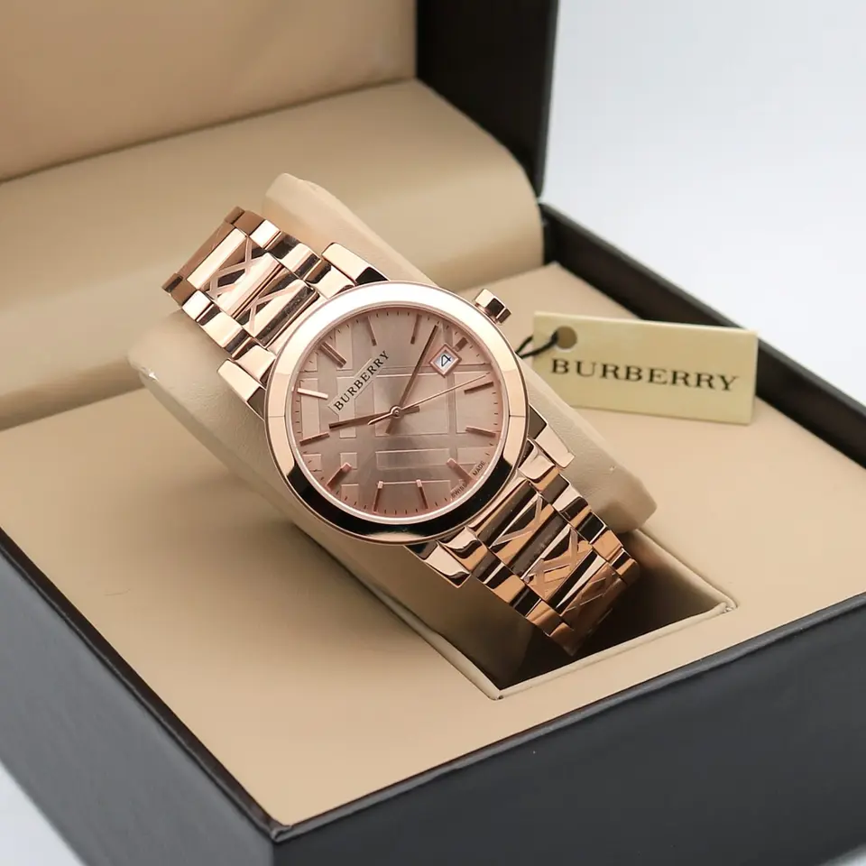 Burberry The City — pink dial, rose gold