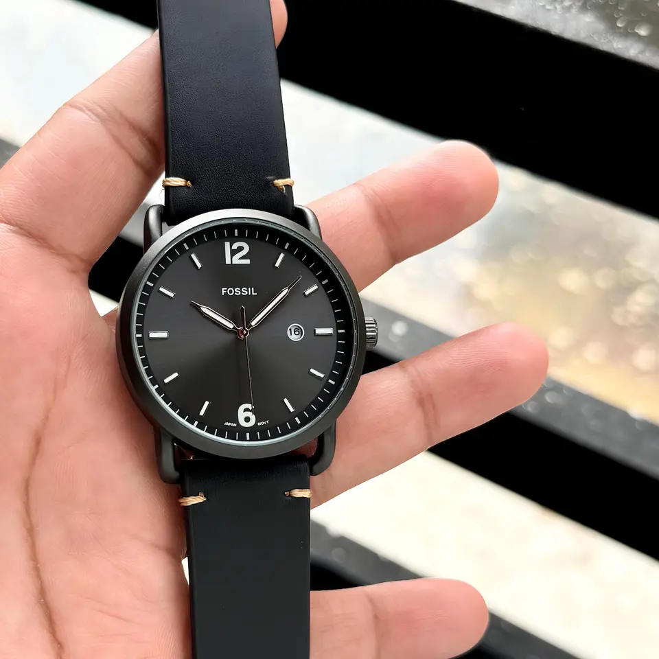 Fossil Dress watch — grey dial, gunmetal case