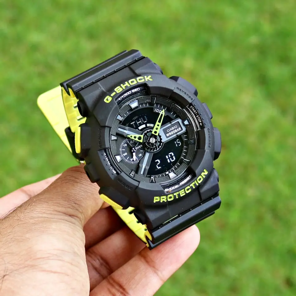 G-Shock GA-110 — black dial, black case
