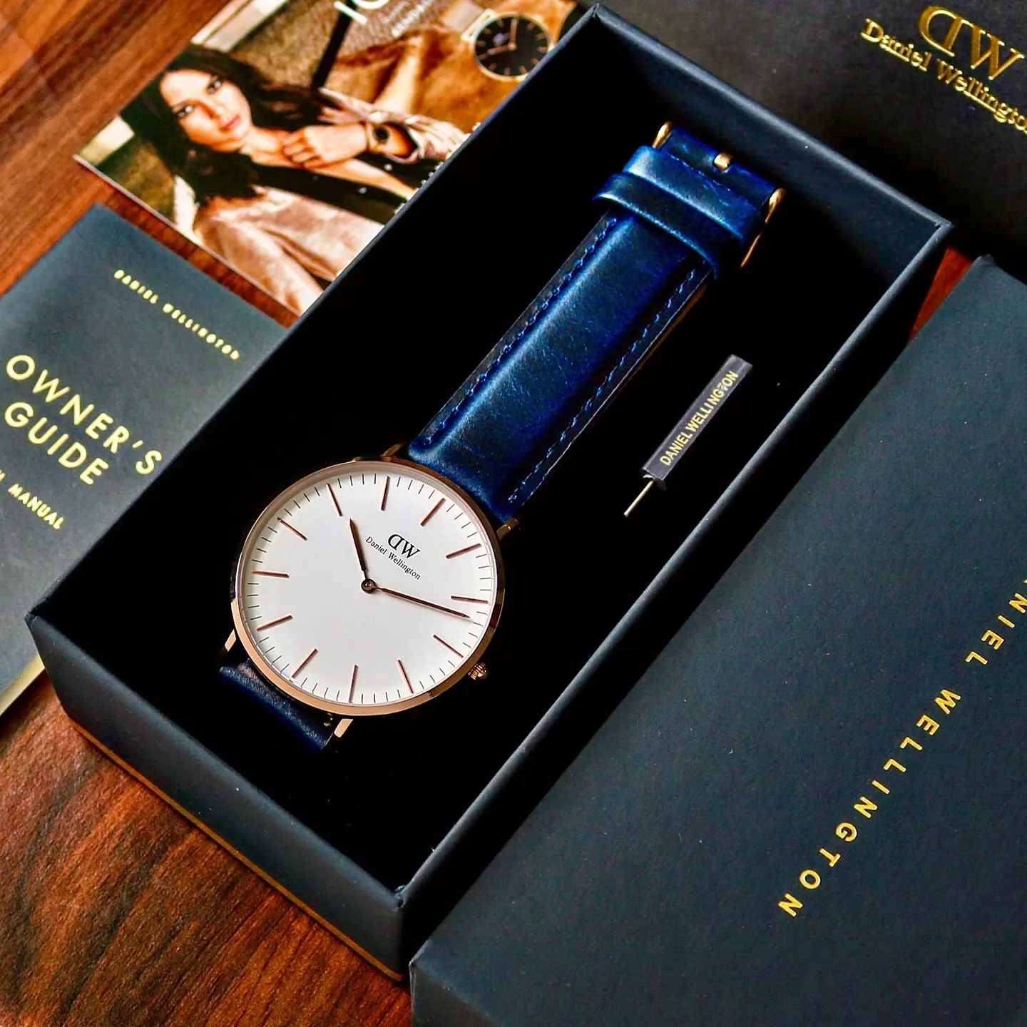 Daniel Wellington Classic — white dial, rose gold