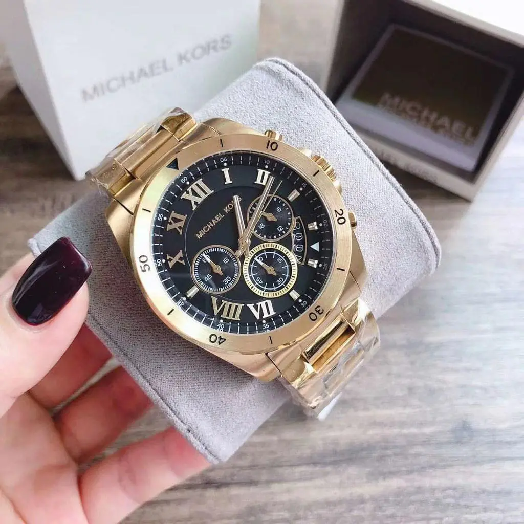 Michael Kors Brecken — black dial, gold