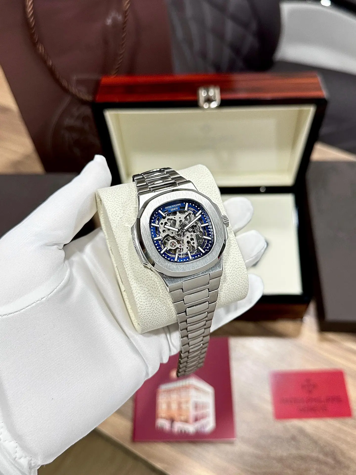 Patek Philippe Nautilus — open-worked dial
