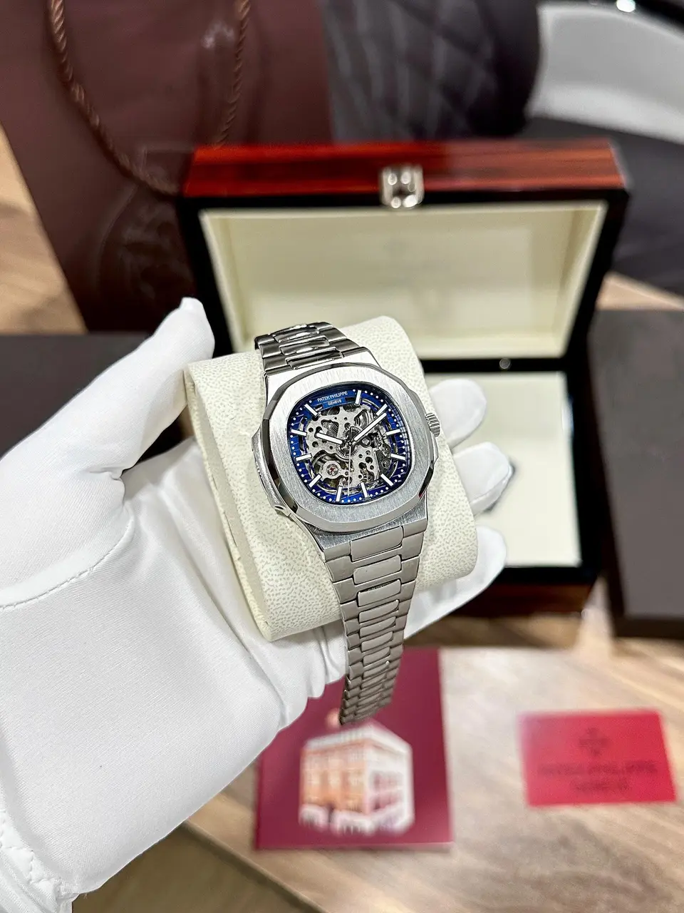 Patek Philippe Nautilus — open-worked dial