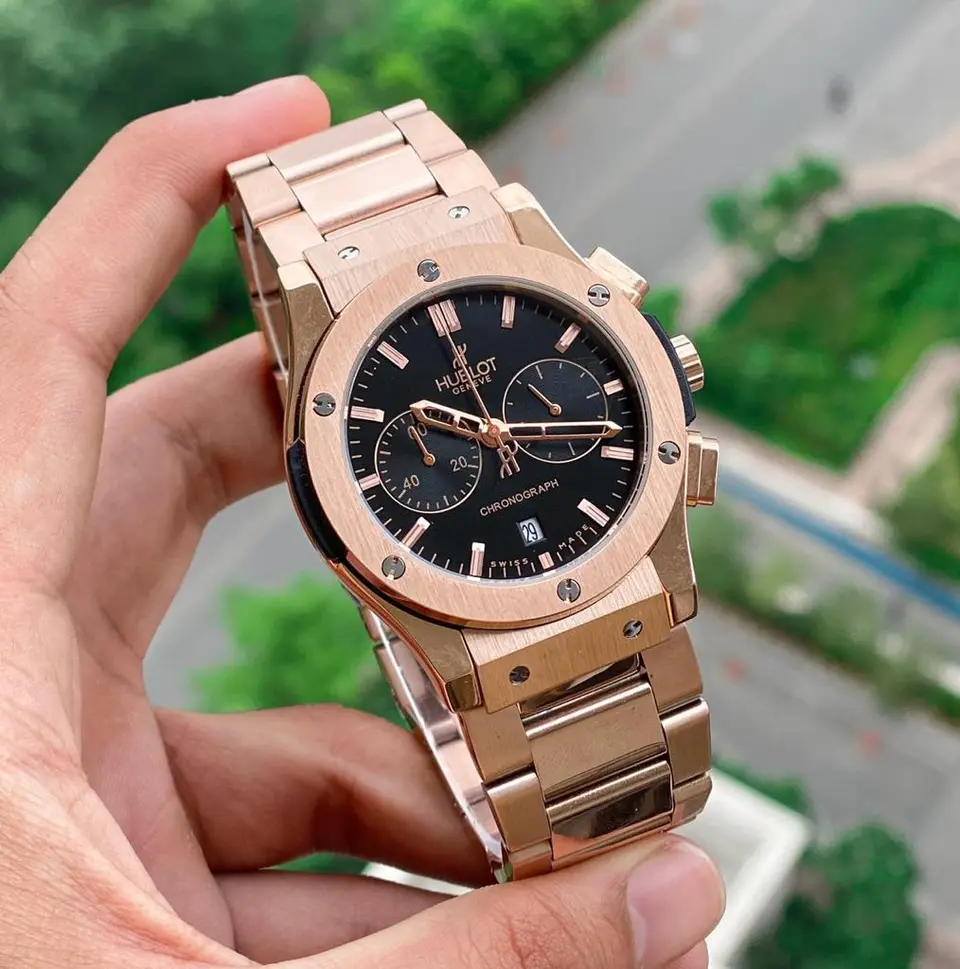 Hublot Classic Fusion — black dial, rose gold