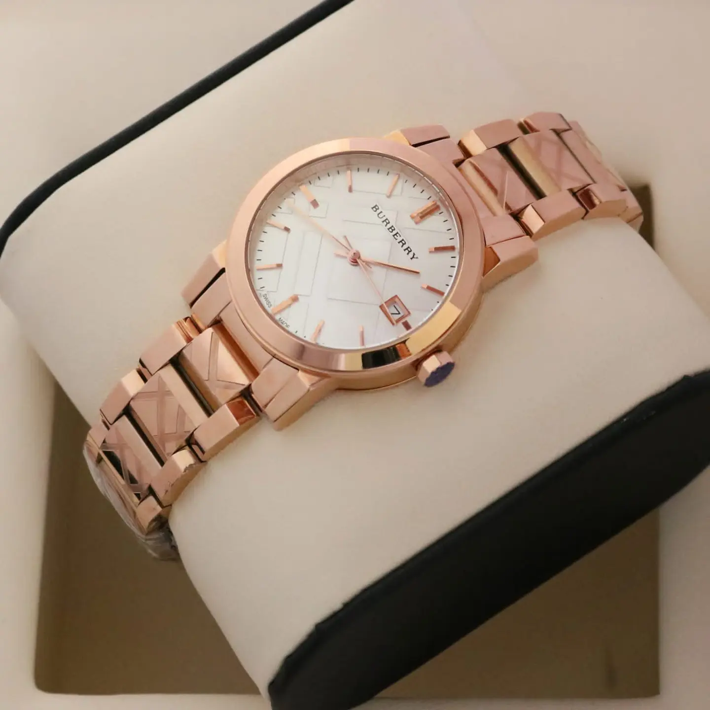 Burberry The City — silver dial, rose gold