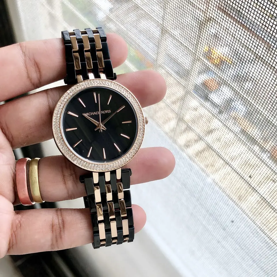 Michael Kors Darci — black dial, two-tone