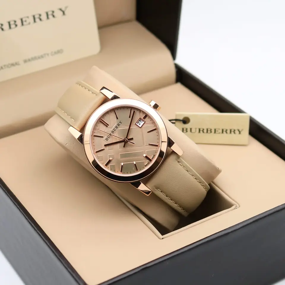 Burberry The City — pink dial, rose gold