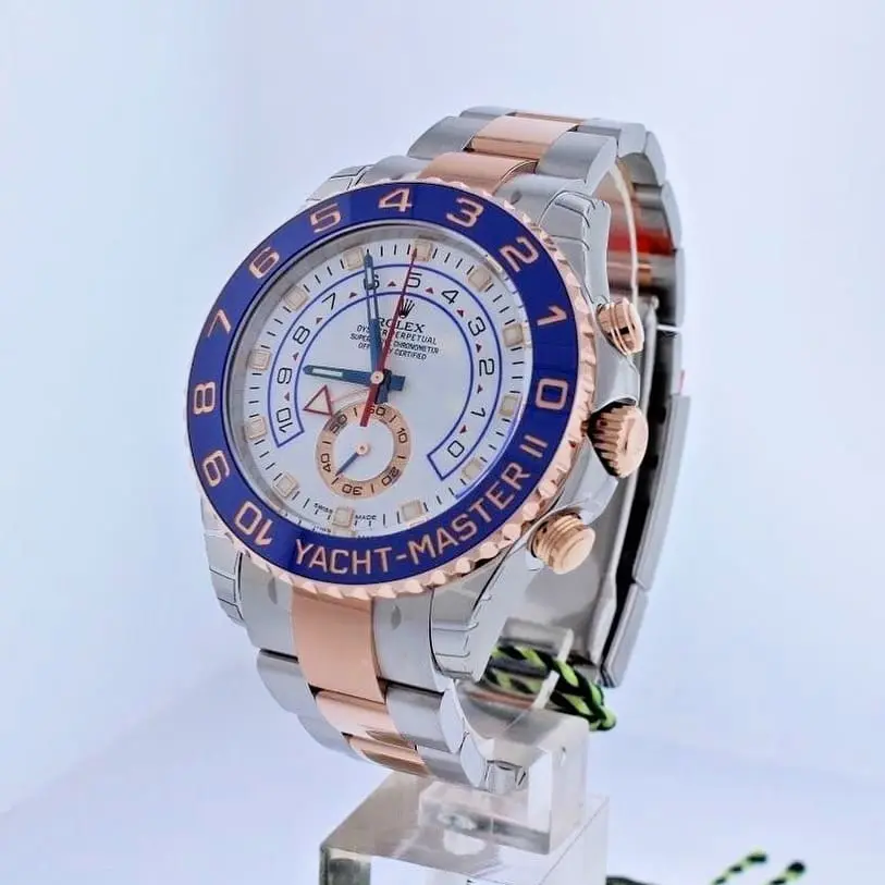 Rolex Yacht-Master II — white dial, two-tone