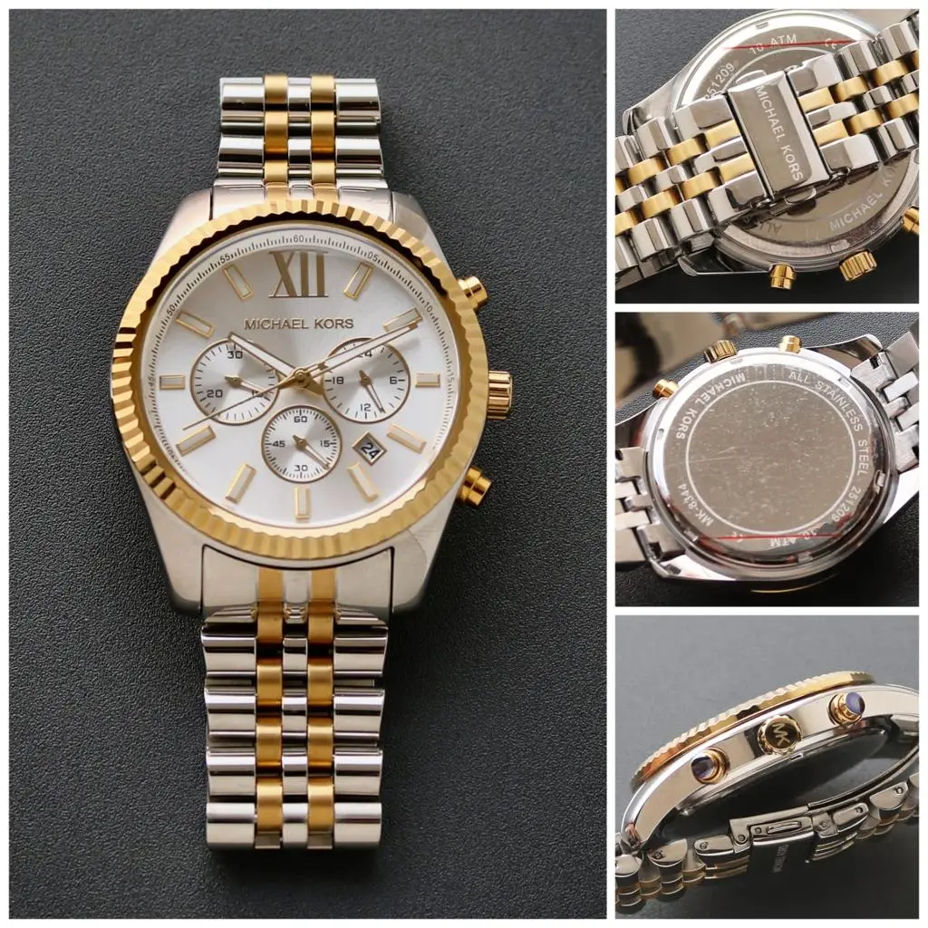 Michael Kors Lexington — silver dial, two-tone