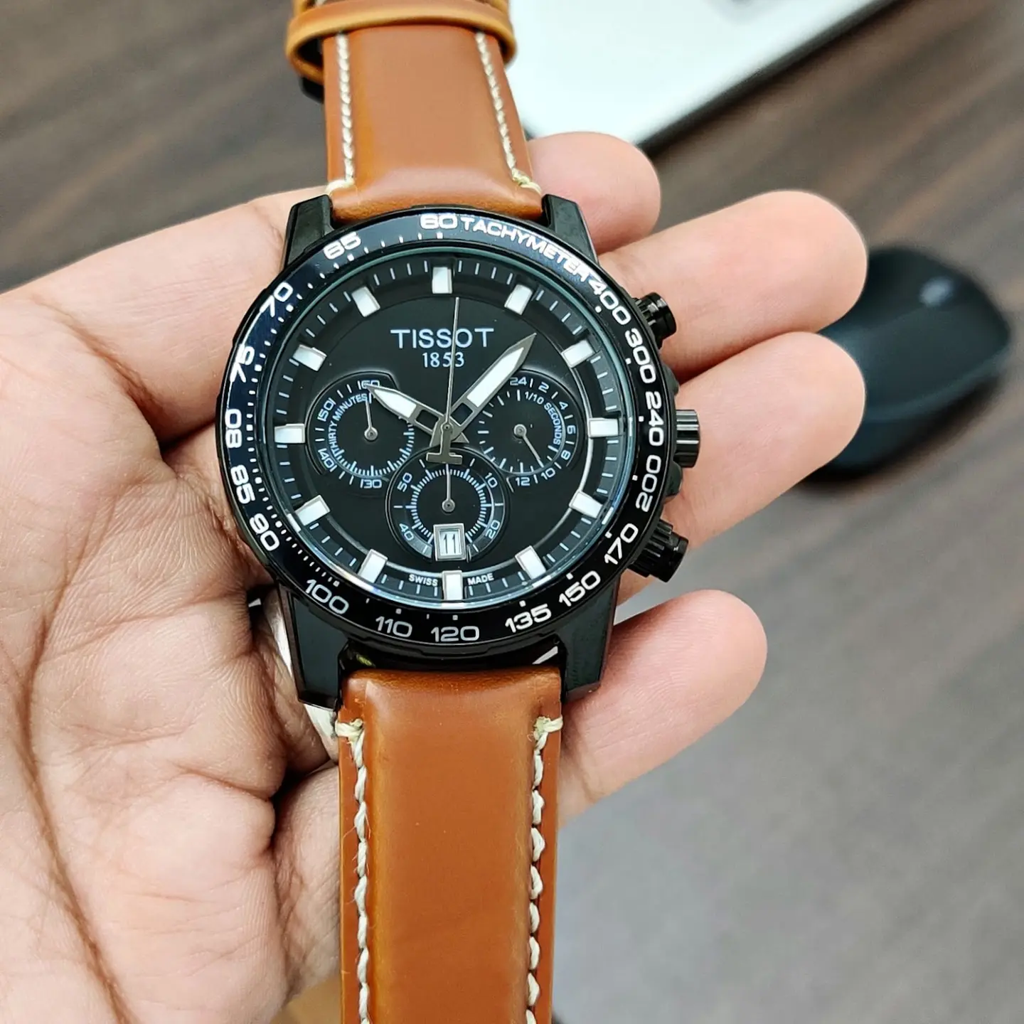 Tissot Supersport — black dial, black case