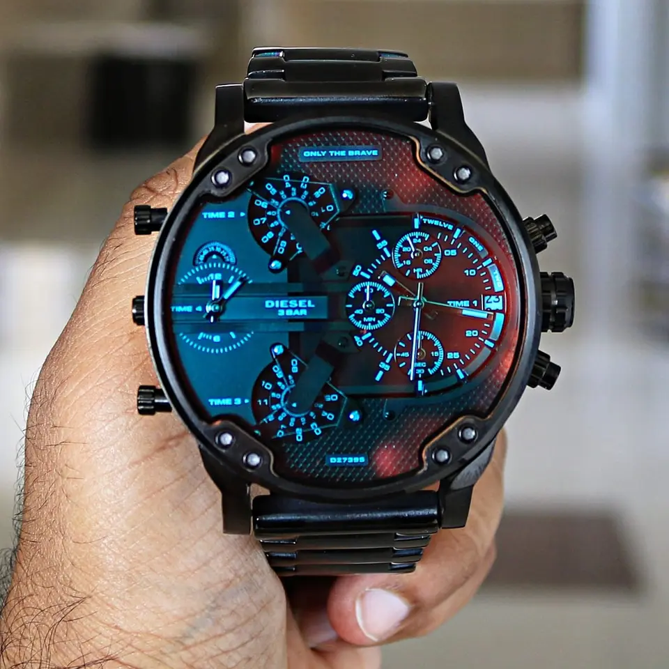 Diesel Mr. Daddy 2.0 — blue dial, black case