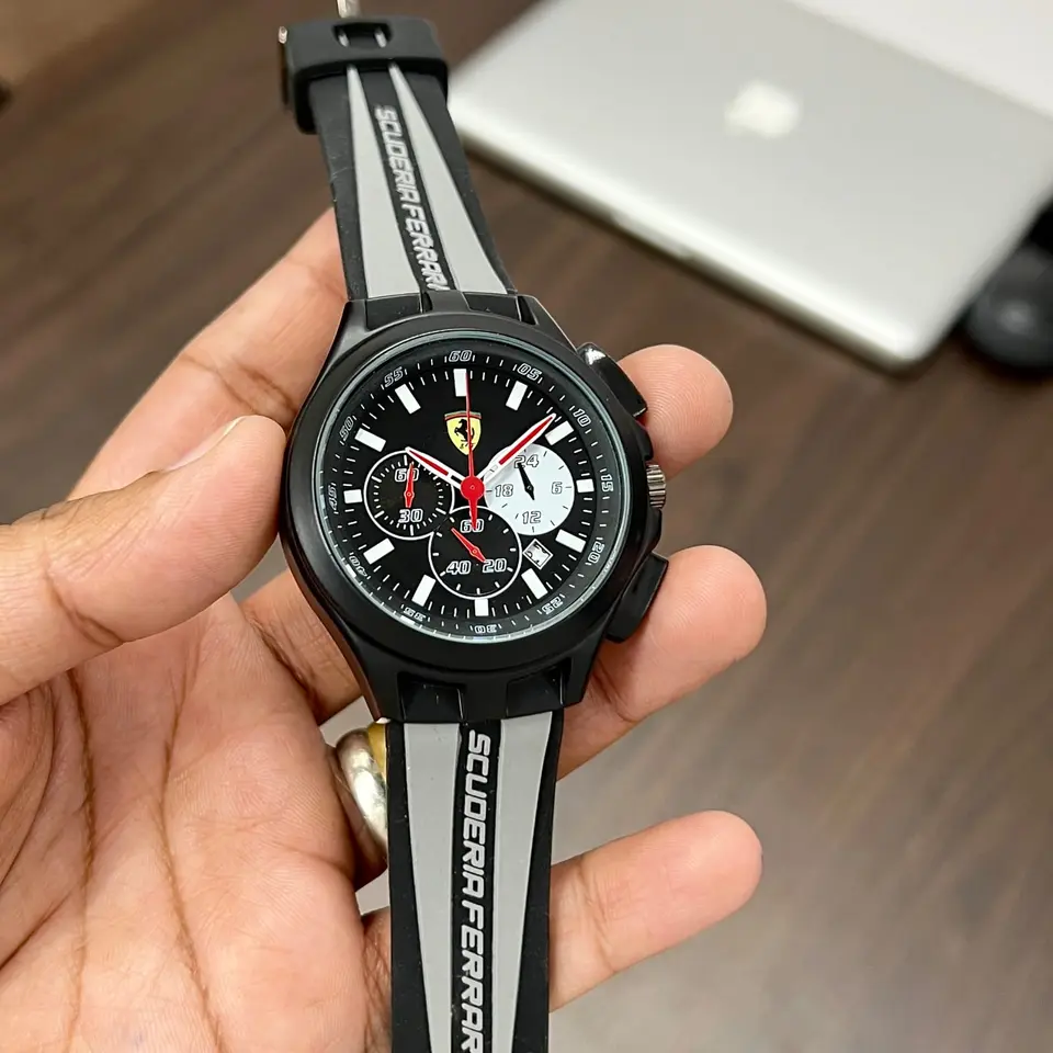 Scuderia Ferrari Chronograph — black dial, black case